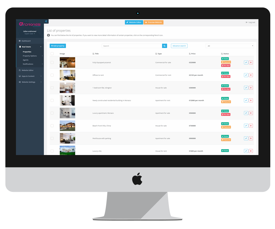 Real Estate Website demo
