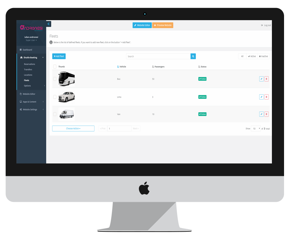 Airport Transfers Website demo