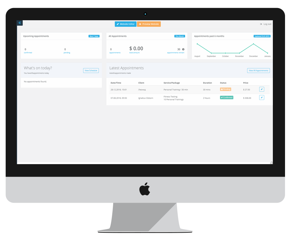 Personal Trainer Website demo