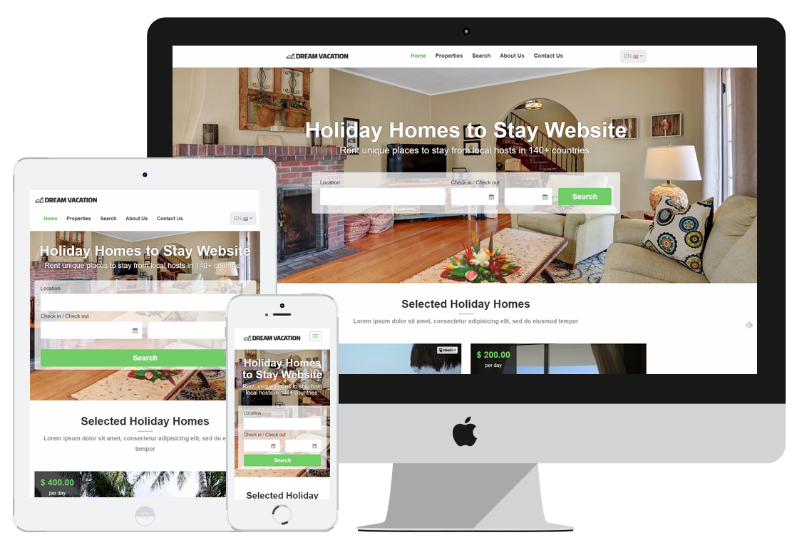 Vacation Rentals Website
