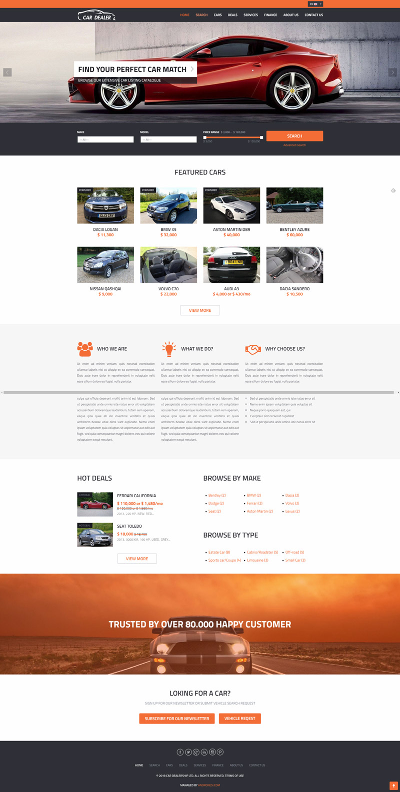 Car Dealer Website Template 2