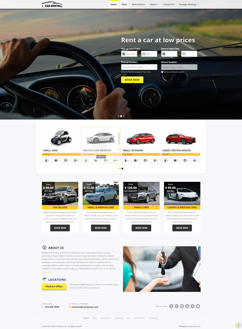 Car Rental Website Template 1