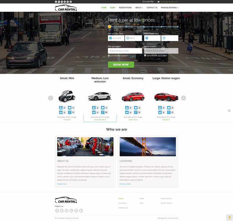 Car Rental Website Template 3