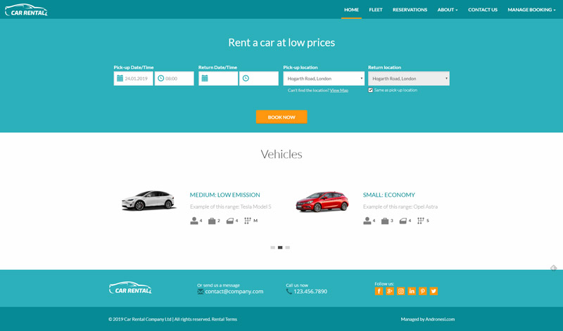 Car Rental Website Template 5