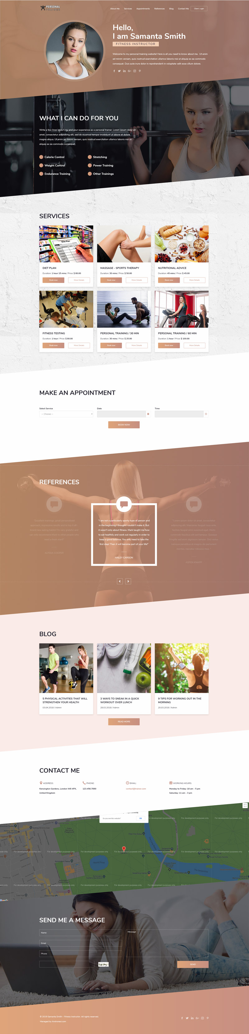Personal Trainer Website Template 2