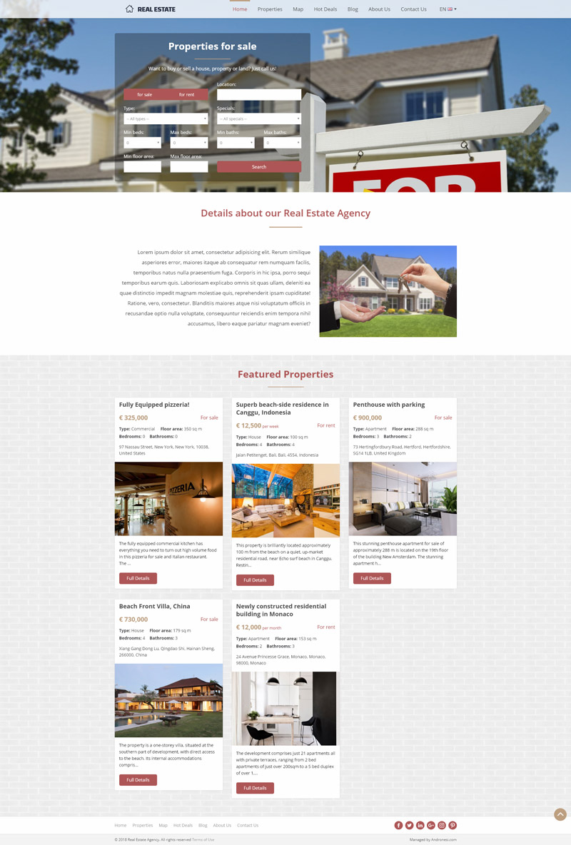 Real Estate Website Template 1