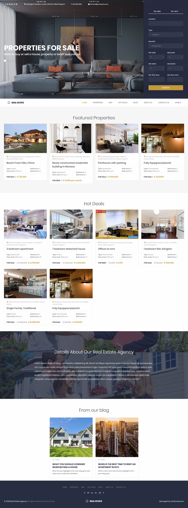Real Estate Website Template 4