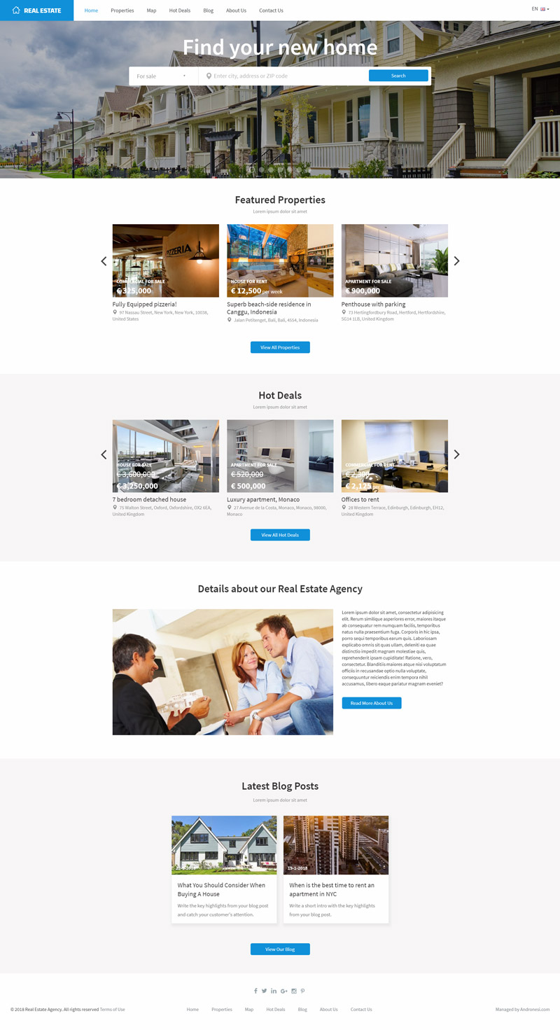 Real Estate Website Template 5